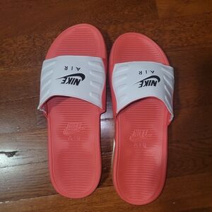 Nike Air Coral and White Slides